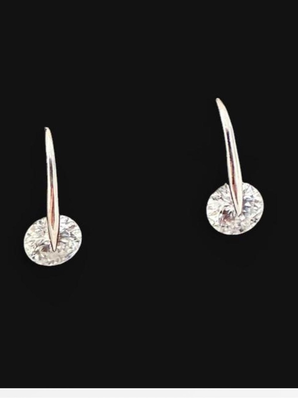 Sterling Silver Earrings with 1 ct Moissanite